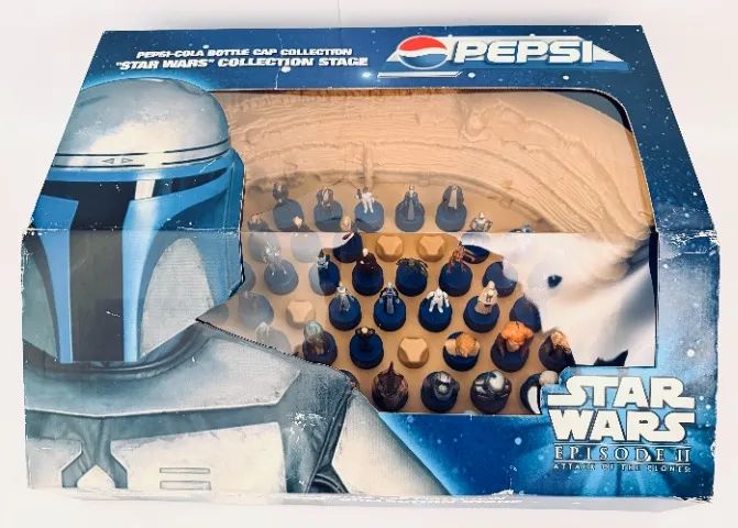 star wars pepsi collection stage episode ii expositor + mini