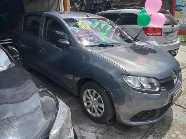 Sandero 2016 ENT : 0 + x 990,00 gnv pronta entrega - Foto 2