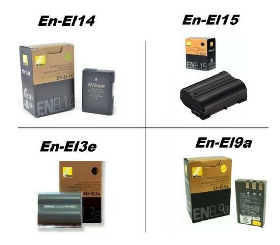 Bateria Nikon EN-EL 14 / EN-EL 15 / EN-EL3e / EN-EL9a P/Câmera Nikon D90/D3200/D7000