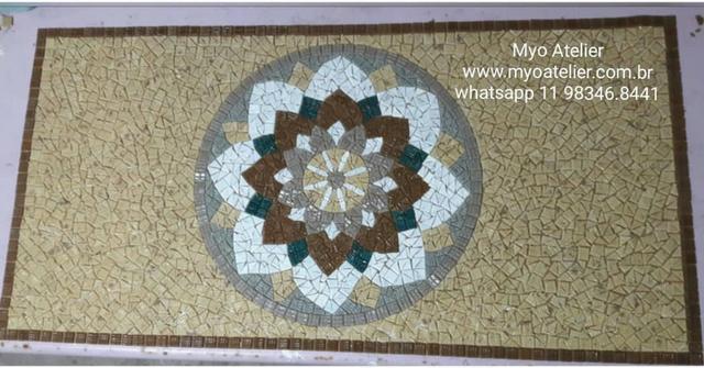 Mandala pra piso, mosaico, artistico, revestimento, rosa dos ventos, piso mosaico - Foto 3