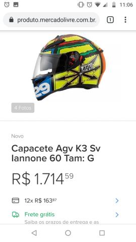 Capacete agv iannone 58 - Foto 4