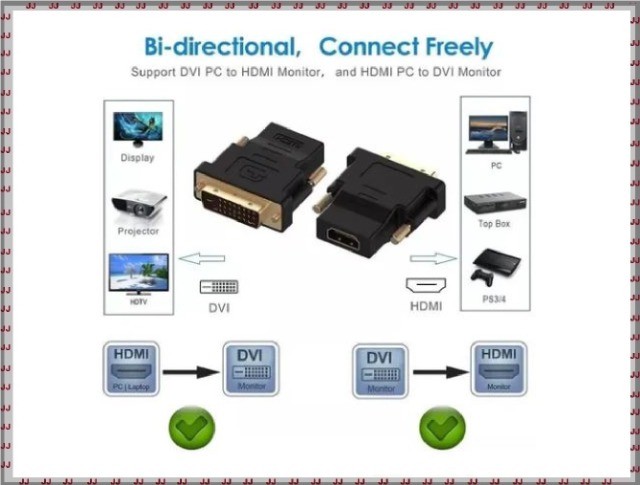 Conector adaptador conversor Dvi x Hdmi - Foto 4