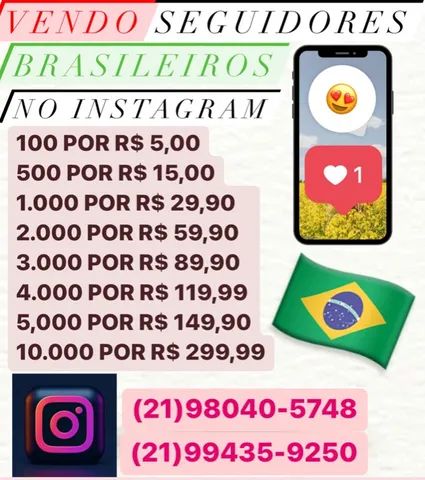 Vendo seguidores brasileiros no Instagram, curtidas, visualizações e mais. Impulsione seu 