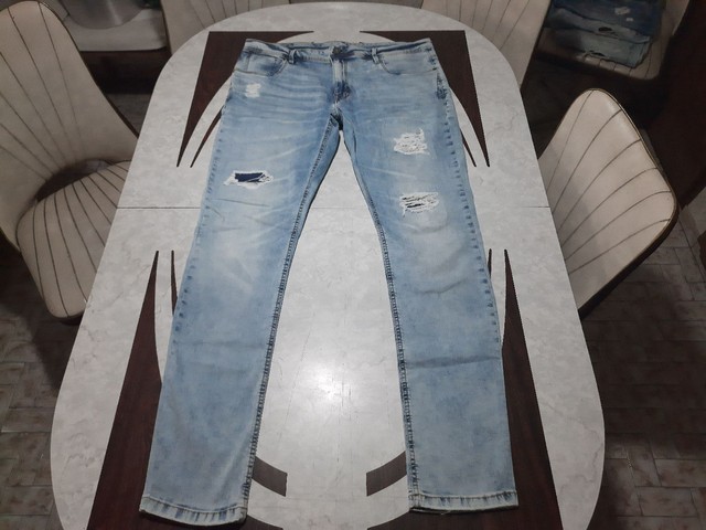 Calsa Jeans Blue Preffixo (PRFX Denim) Modelo delave Rasgada. Sem uso. 