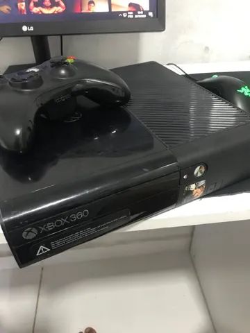 xbox 360 slim + jogos + controles + kinect + cds originais - Valentes Games