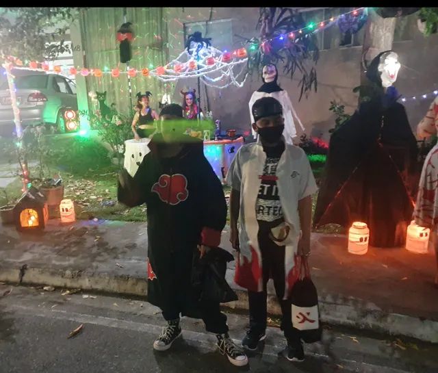 Manto Capa Naruto Akatsuke Fantasia Naruto - Foto 2