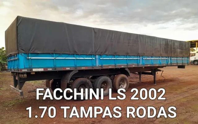 Carreta facchini 2002 3 eixos graneleira rodas a disco