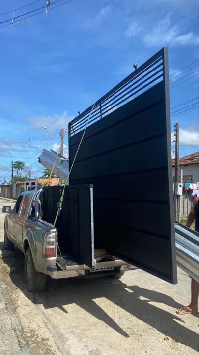 Portão galvanizado com instalação 64842053124609122