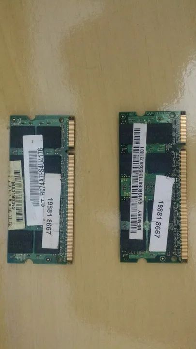 pentes de memoria notebook 1gb