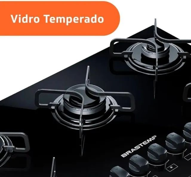 Cooktop 5 bocas Brastemp com grades piatina e acendimento automático BDD75 - Foto 2