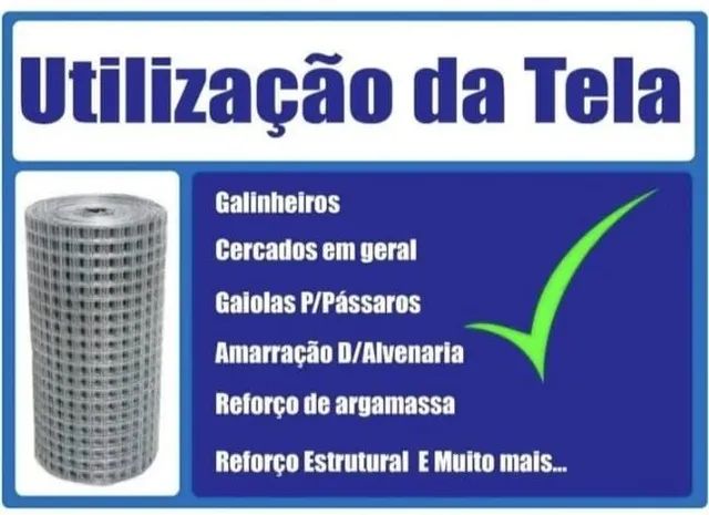 Tela Rolo REFORÇADA GALVANIZADA Viveiros,Cercados.GAlinheiros Super Oferta - Foto 5