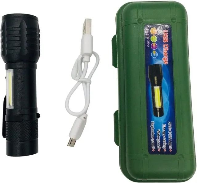 Mini Lanterna LED - Recarregável - USB Zoom Forte - Nova - Foto 3