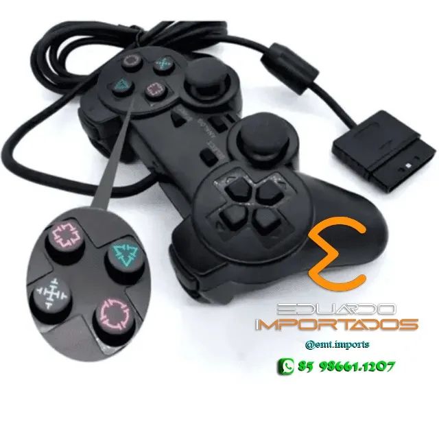 Controle Analógico Ps2 Dualshock Com Fio BOMMAX - Foto 3