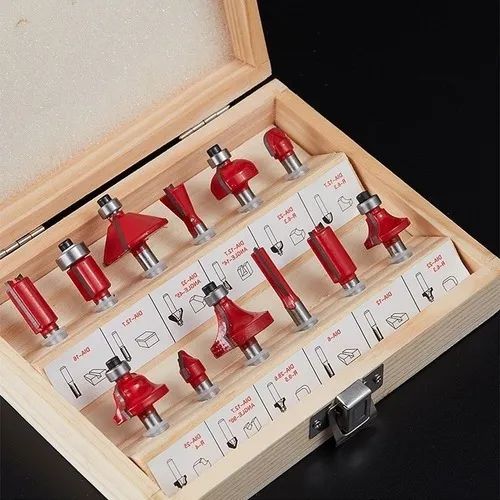 Jogo de Fresas Para Tupia Madeira Kit Completo 12 Peças Com Estojo - Foto 4