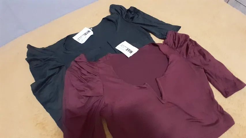Vendem-se Blusas Cropped Manga Bufante  - Foto 4