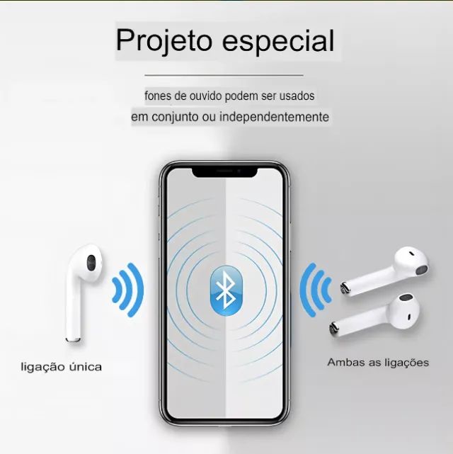 Fone de Ouvido Sem Fio Bluetooth I7 - Foto 5