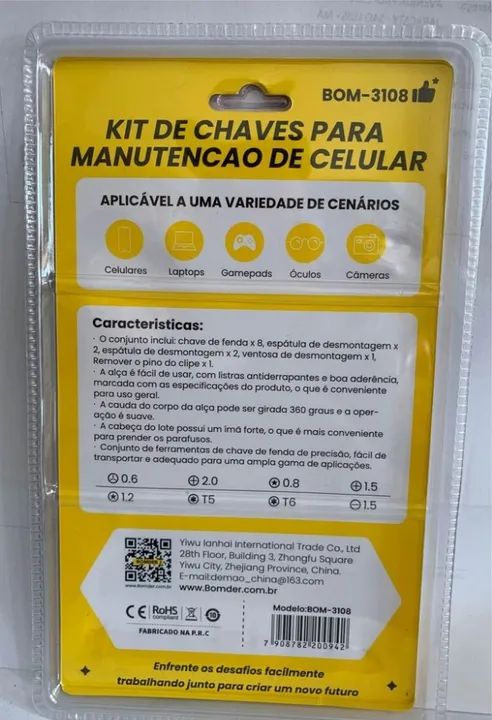 Kit Chaves Manutenção Celular Iphone Y - Foto 2