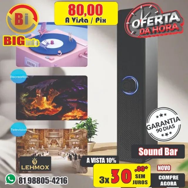 Soundbar alimentado por USB para TV, PC, Laptop, Jogo, Home Theater, Sistema de Áudio  - Foto 3