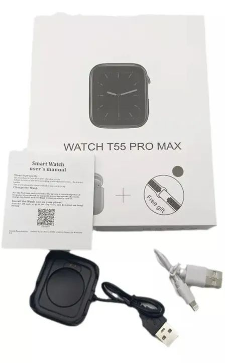 Smartwatch T55 PRO MAX -Novo - Com fone sem fio e 2 pulseiras - Foto 3