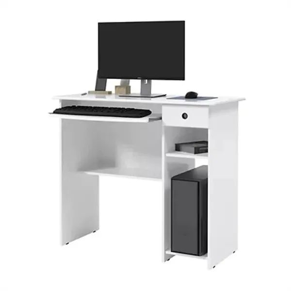 mesa de computador deixando  seu escritório prefeito 