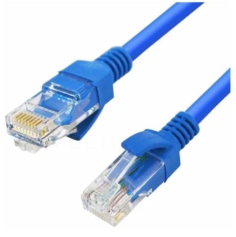 Cabo Rede Rj45 20m Ethernet Patch Cord Cat5e Azul 20 Metros