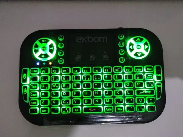 Mini Teclado Controle Sem Fio Led Para Tv/PC - Foto 3