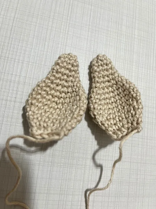 Orelhas em crochê cru para artesanato