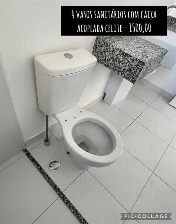 4 Vasos Sanitários com Caixa Acoplada Celite