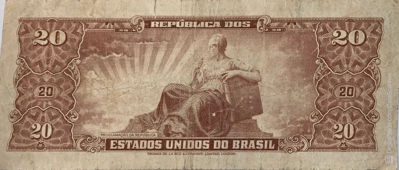 20 CRUZEIROS (2º ESTAMPA) (Deodoro da Fonseca) Série 1224 - Foto 4