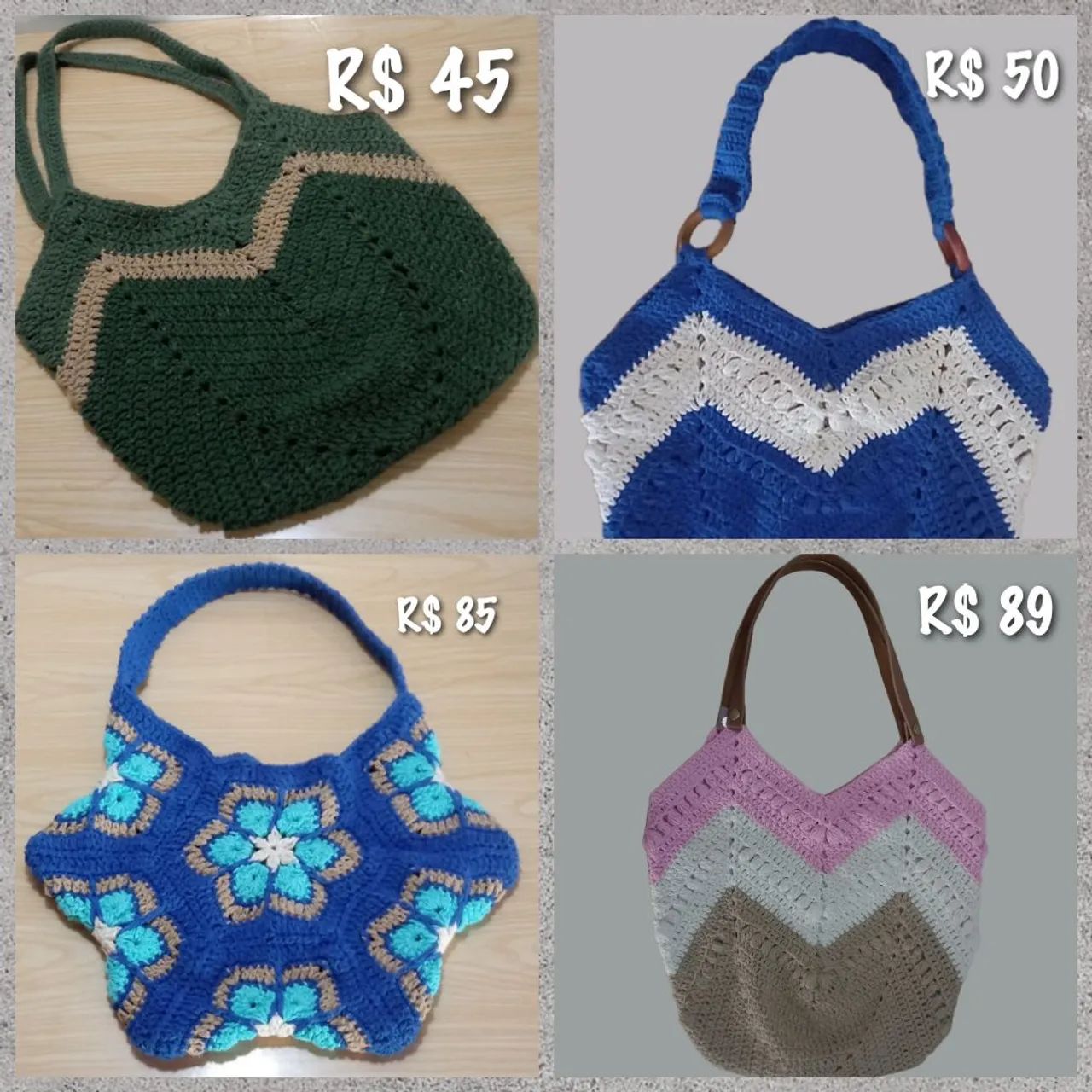 Bolsas de crochê - lindas e estilosas!