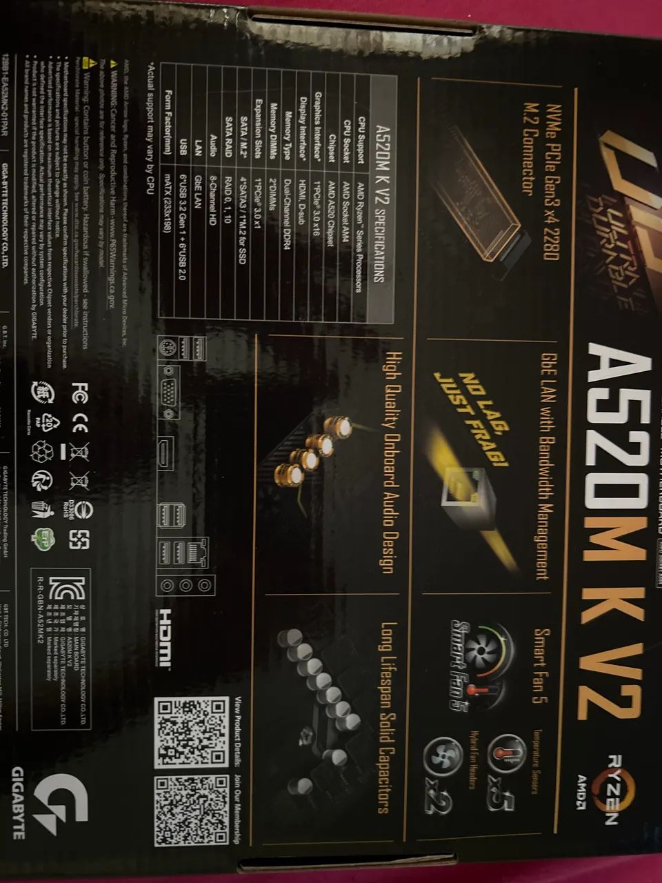 Placa mãe Gigabyte A520M K V2 - Foto 2