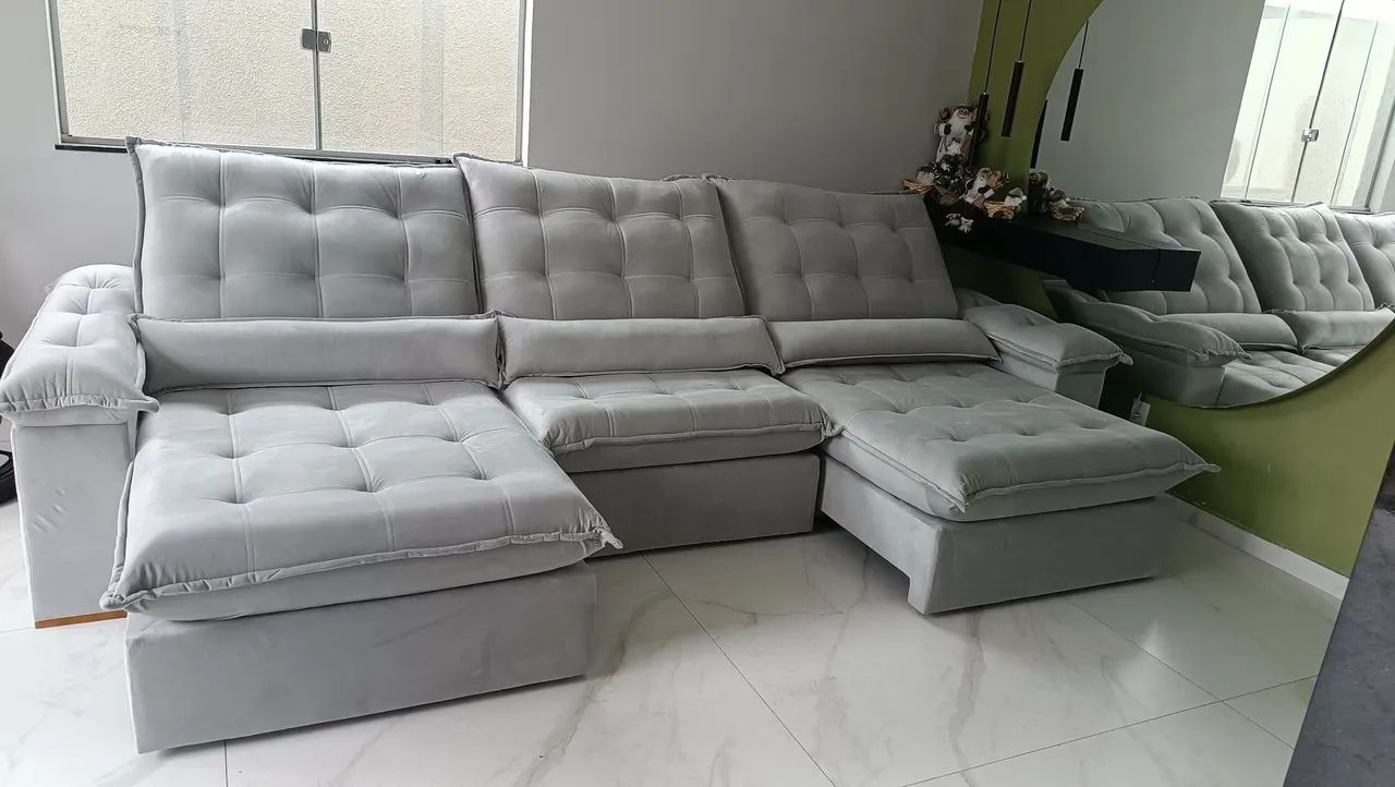 Sofá retrátil e reclinável gigante  - Foto 5