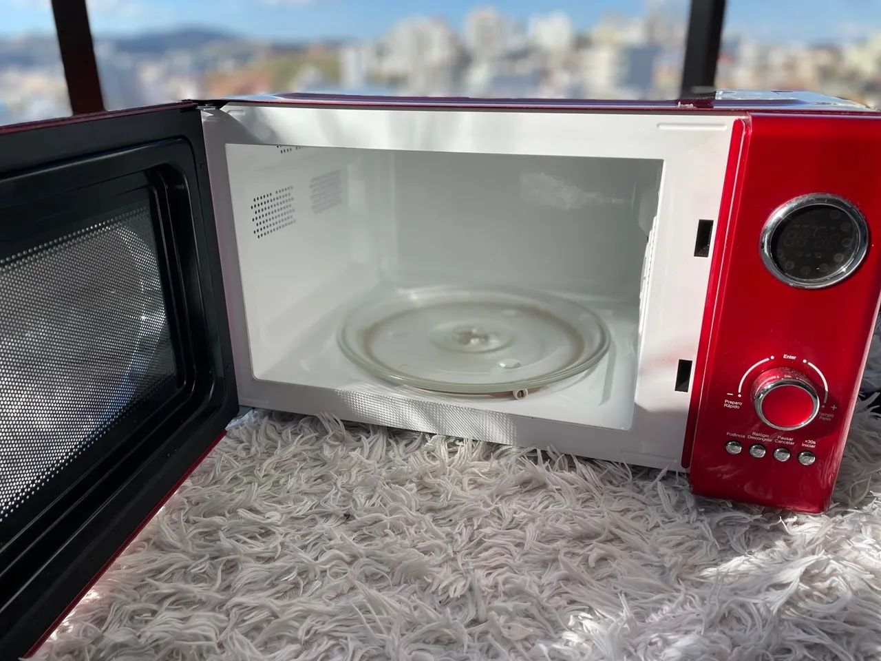 Forno Micro-ondas Philco Retrô Vermelho - Excelente Estado! - Foto 3