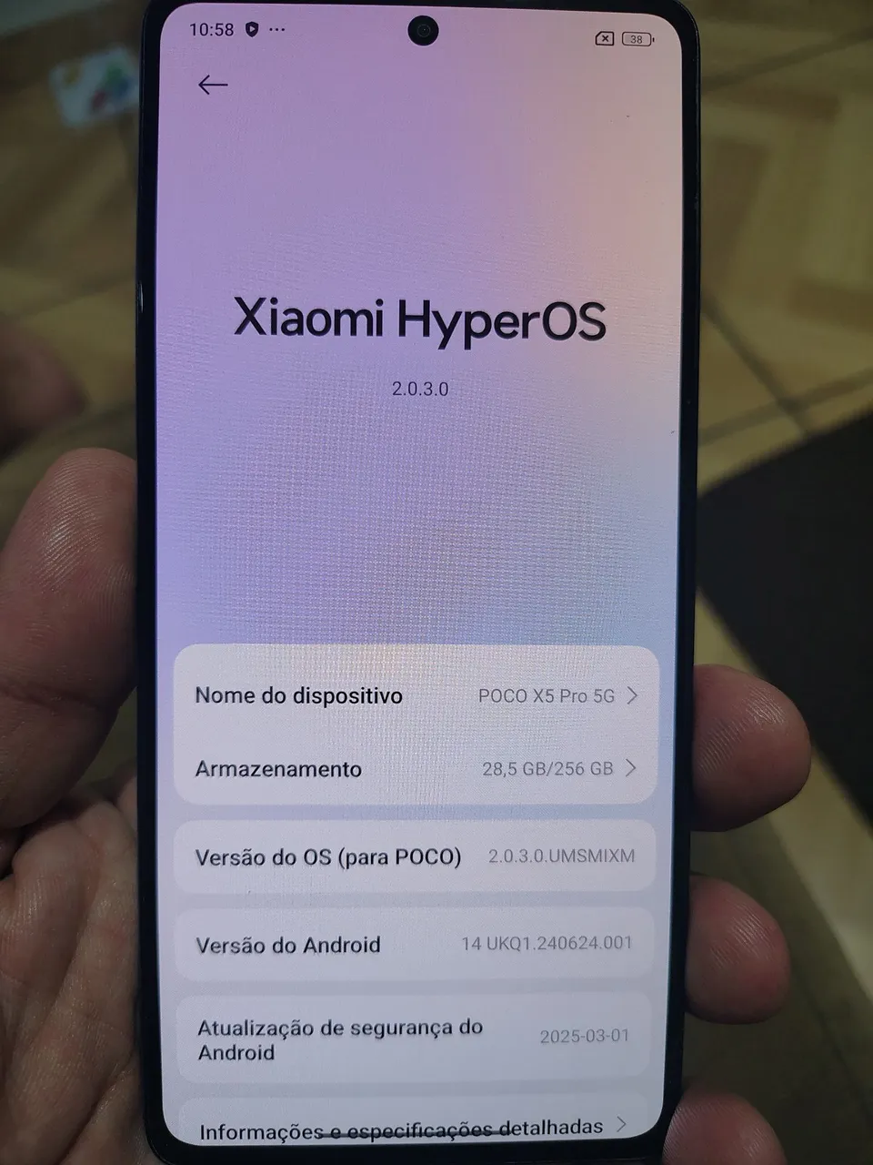 Poco x5 Pro 5G 256GB top