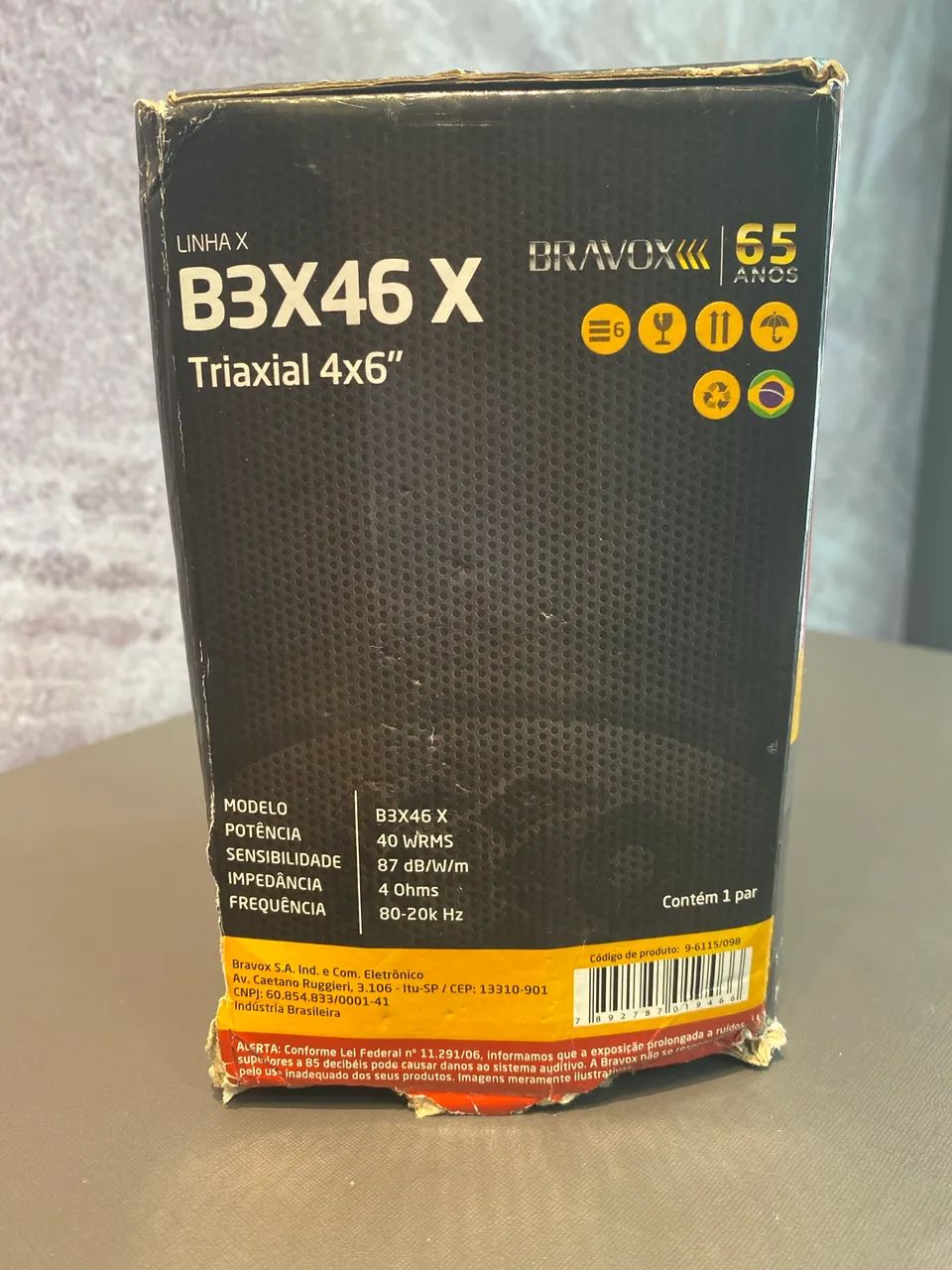 Par de alto-falantes triaxiais Bravox B3X46 X de 4x6 polegadas - Foto 2