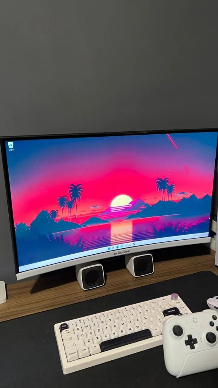 Monitor Led Curvo 27 Polegadas 100hz 3ms Full HD Branco Caixa nota e Garantia64312624265603123