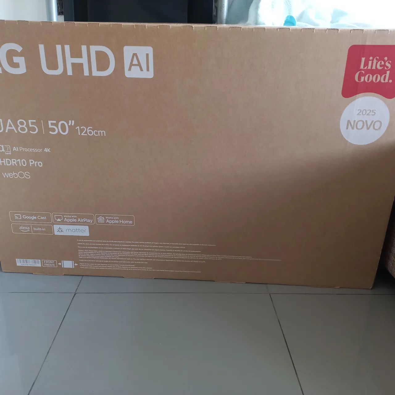 TV nova na caixa LG 50" UHD AI UA85  - Foto 2