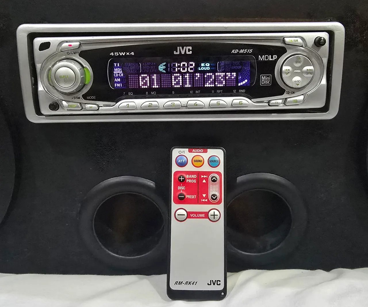 Minidisc MD Automotivo JVC KD-M515 com Controle Remoto