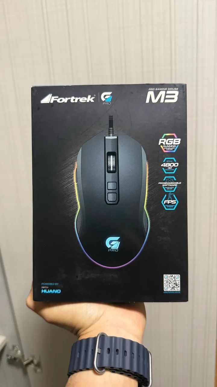 Mouse Gamer Fortrek M3 RGB | 4800 DPI | 7 Botões | Switch Huano - Foto 4
