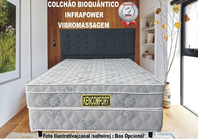 Colchão Kencomfort com Massageador e Top Pillow - solteiro