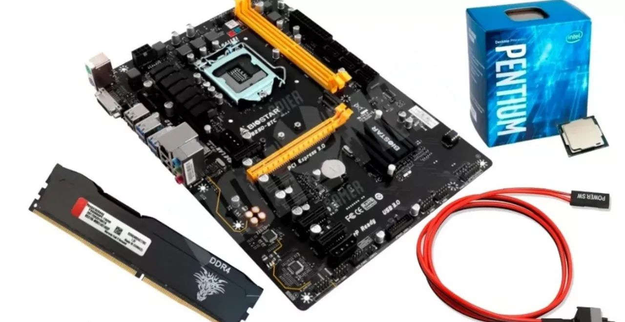 Kit Biostar Tb 250, Processador, Memoria Ram 4gb - Foto 2