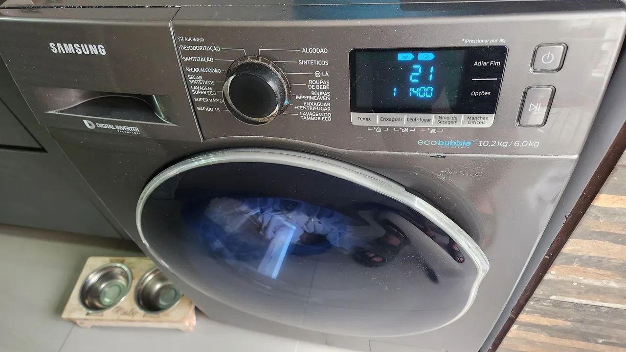Máquina de Lavar e Secar Samsung - Ecobubble 10,2kg - Foto 2