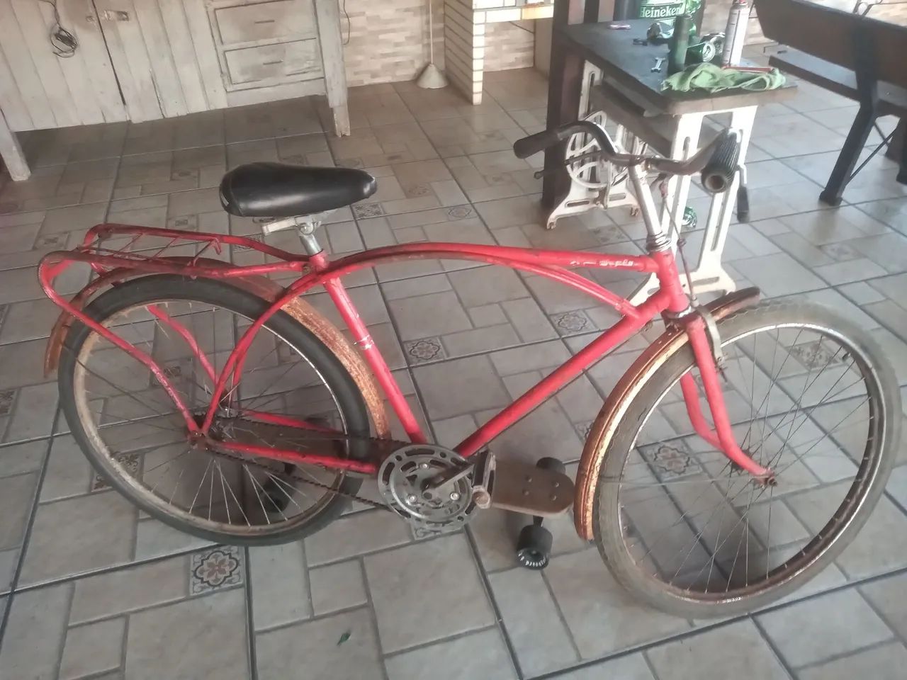 Bicicleta antiga Caloi arco duplo 