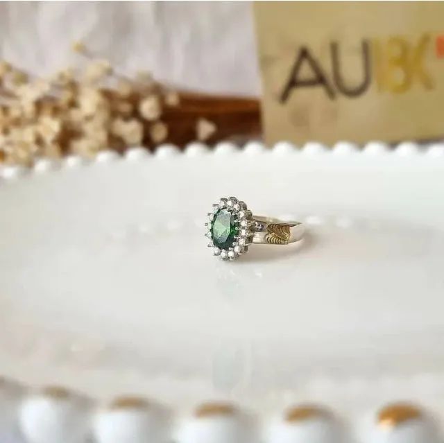Anel de Formatura Afrodite Verde em Prata 950 - Foto 4