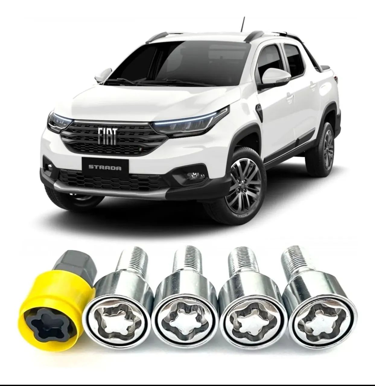 Trava de Estepe + trava de rodas fiat Strada - Foto 5
