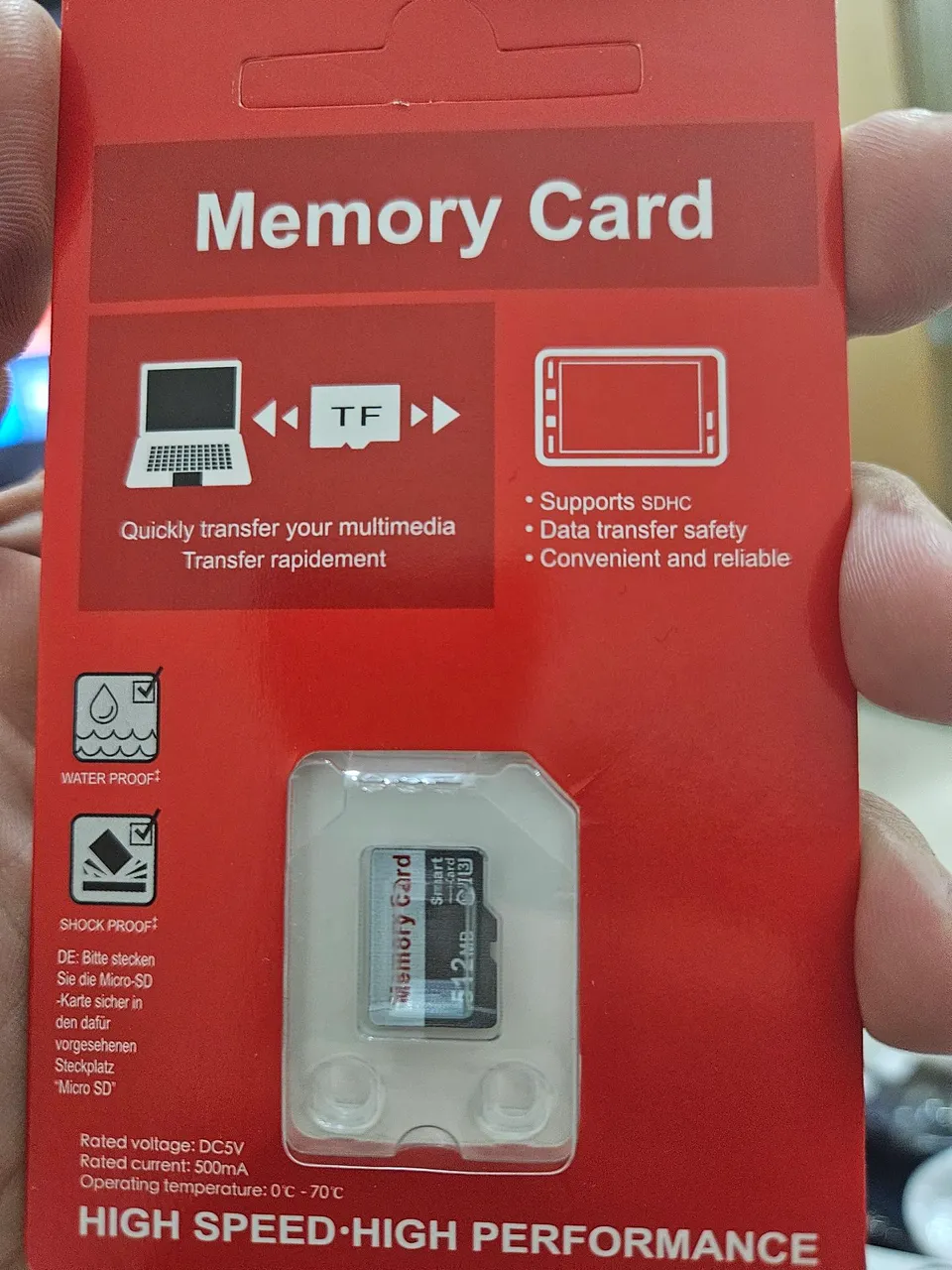 Cartão de Memória Micro SD 512MB - Alta Performance!