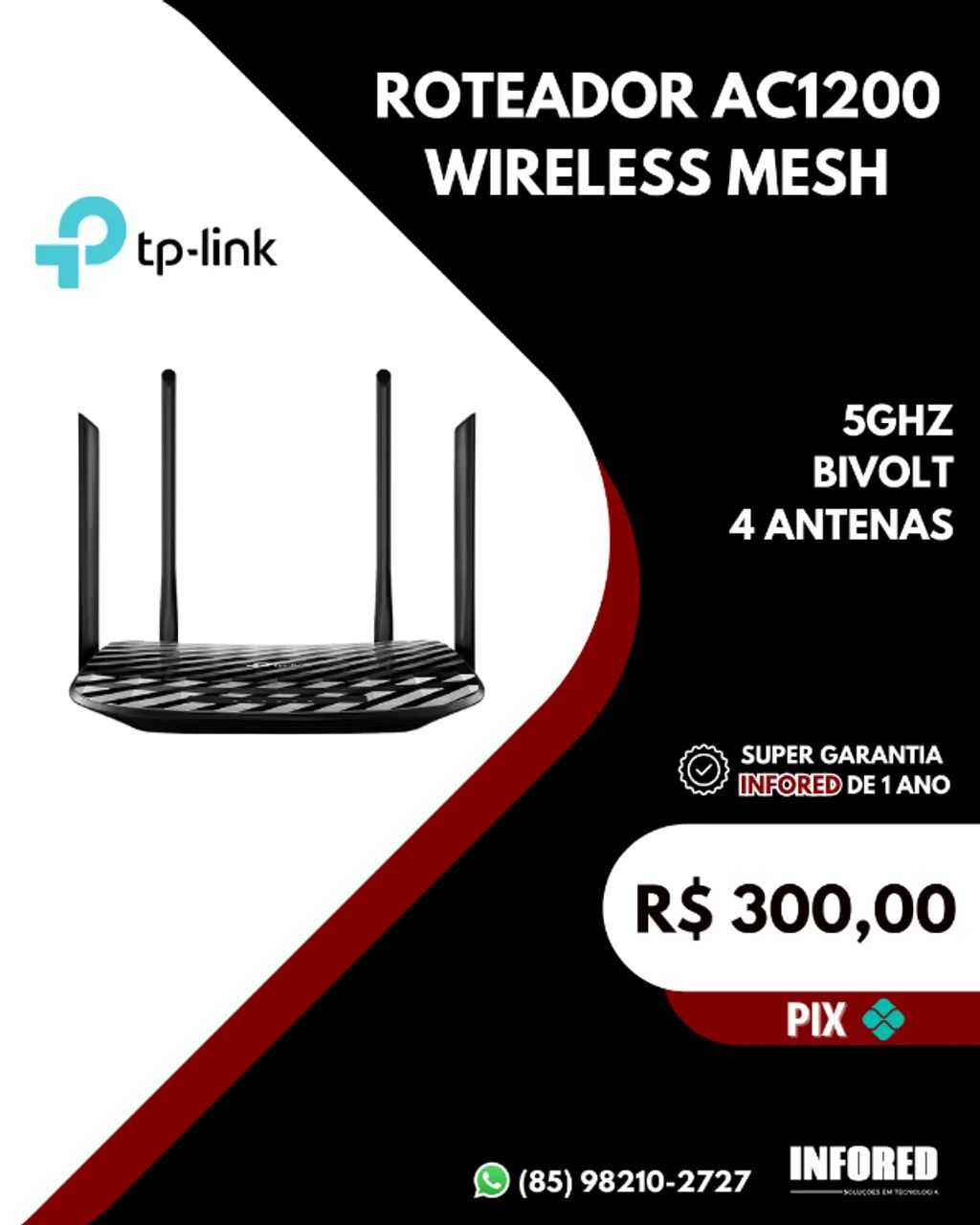 Roteador AC1200 wireless Mesh