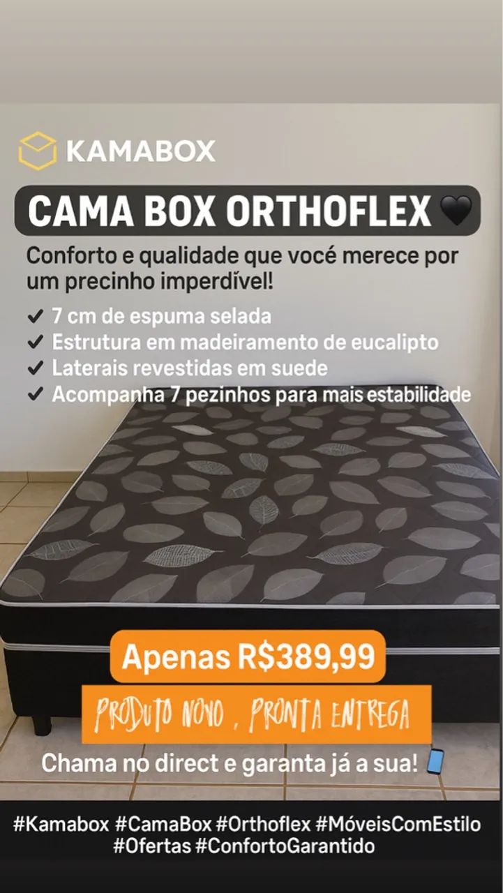 Cama Box Casal Confortável 7 cm de espuma 389,99  - Foto 3