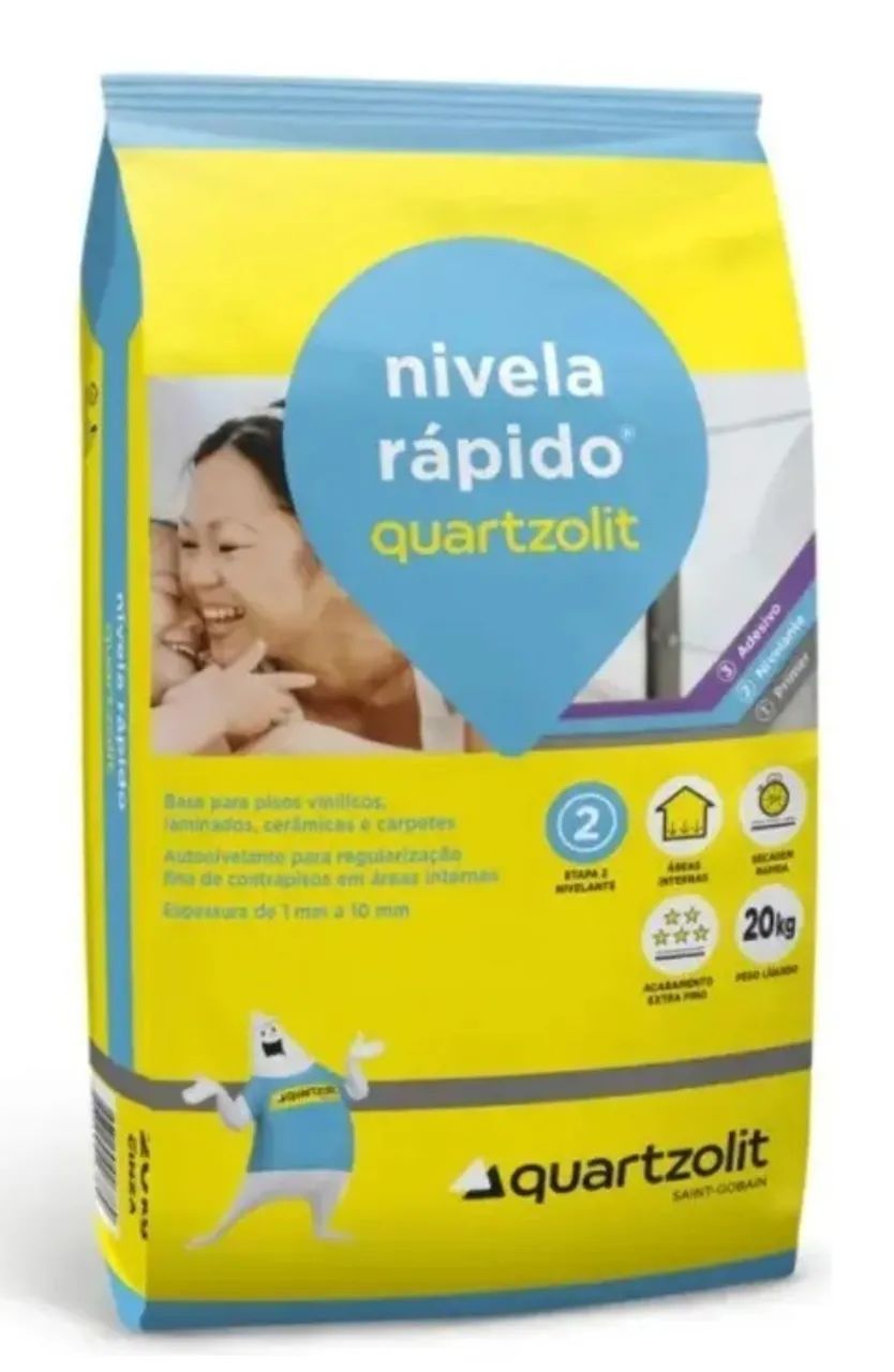 Vendo 2 pacotes de Nivela Rápido Argamassa Autonivelante Quartzolit Para Pisos