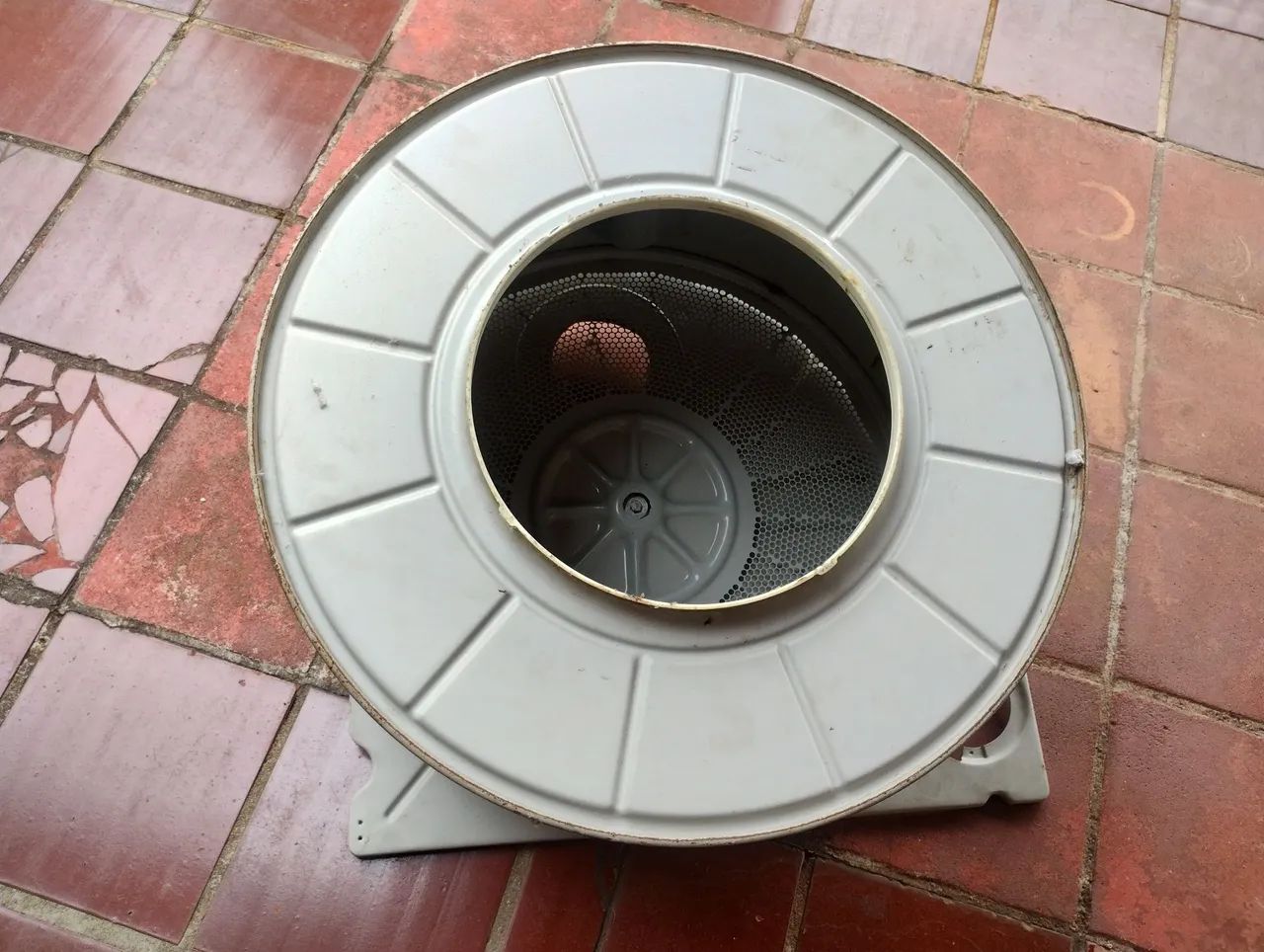 Tambor de máquina antiga ferro para fazer churrasqueira ou artesanato  - Foto 5
